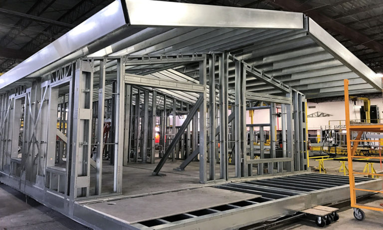 Barndominium factory frame in Arkansas