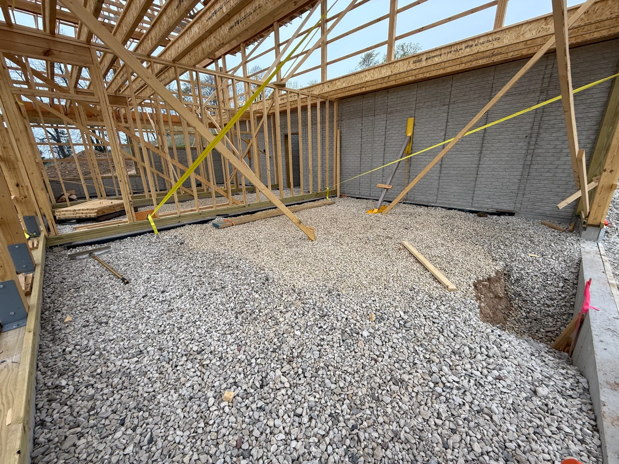 Wood frame barndominium construction in Arkansas